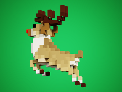 Voxel reindeer