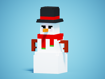 Voxel Snowman