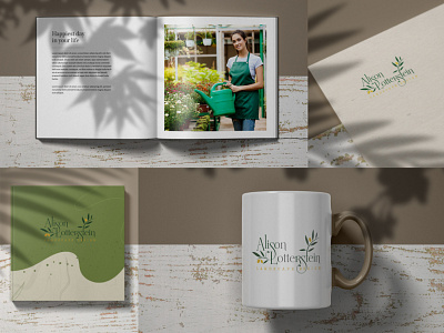 Allison Lotterstein - Merchandize bag design branding business card cap design complimentary slip cup design design envelope graphic design icon illustration landscap designer landscape letterhead logo merch notebook design real estate realtor typography