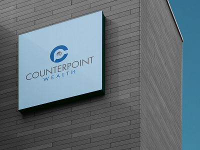 Counterpoint Wealth - Signage banner billboard branding business card consultant corporate design firm graphic design icon illustration logo minimal neon sign office road sign signage typography vector