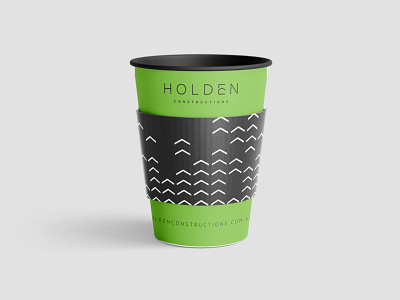 Holden Constructions - Coffee Cup 3d adobe illustrator adobe photoshop architect branding business card coffe cup construction design graphic design illustration logo minimal typography ui vector