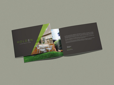 Holden Constructions - Brochure architect brand identity branding brochure business card construction design flyer graphic design illustration logo minimal typography ui ux vector