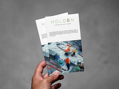 Holden Constructions - Flyer architect branding brochure business card construction design flyer graphic design illustration logo minimal promotional item trade show typography ui ux vector