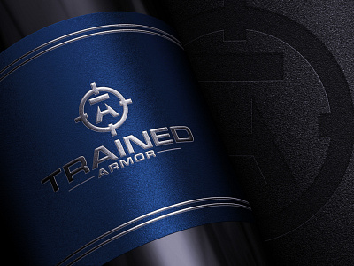 Trained Armor - Logo Mockup 3d abstract logo animation armory branding business card design graphic design illustration logo logo design logo mockup mockup motion graphics typography ui ux vector weapon