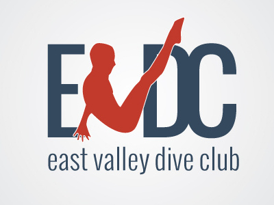 East Valley Dive Club diving identity logo springboard