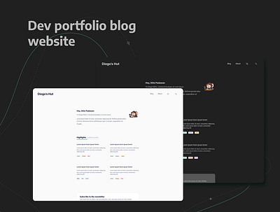 Dev portfolio blog website blog dev developer portfolio product design ui ux web design