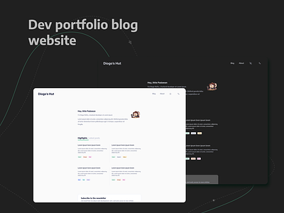 Dev portfolio blog website