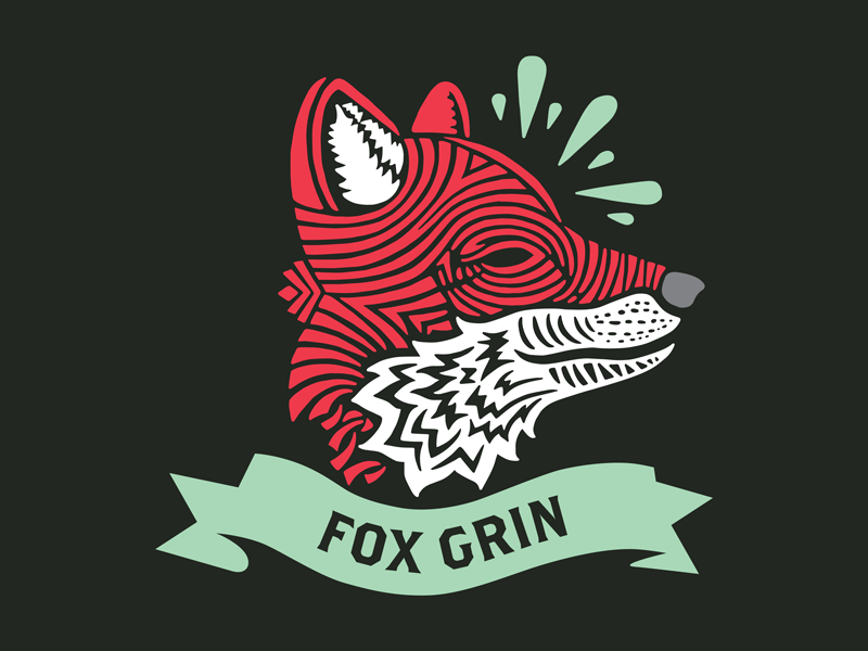 Fox Grin Logo Design by Georgios Saliaris on Dribbble