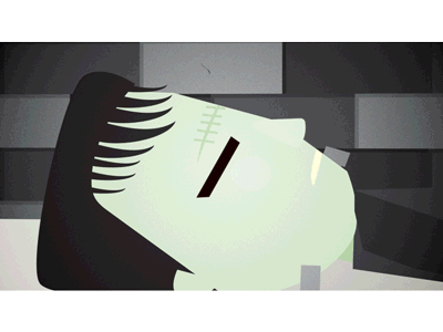 Frankenstein aftereffects animated animation cleo flat design frankenstein gif illustration illustrator monster video