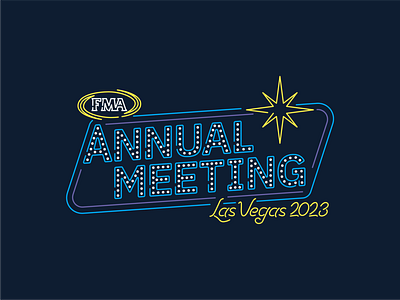 Las Vegas Meeting Theme branding illustrator las vegas logo neon signage vegas