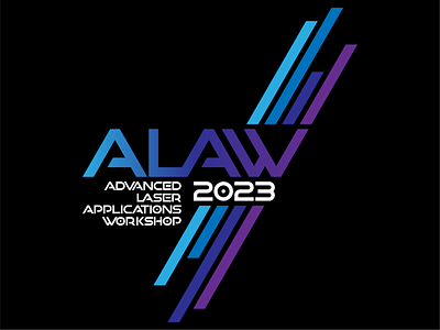 ALAW 2023 Logo Concept (Dark) branding conference conference logo flat design gradient laser lasers logo