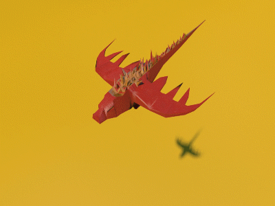 Low Poly Dragon 3d animation cinema 4d dragon low low poly maxon modeling poly render