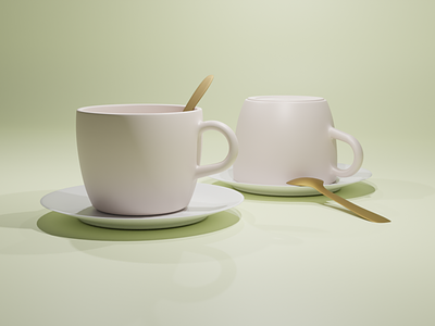 3D Cups 3d blender design graphic design illustration