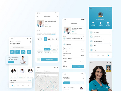 Doctor Appointment/Medical Mobile App doctor app houx houx design studio medical medical mobile app mobile app mobile ui design ui ux design
