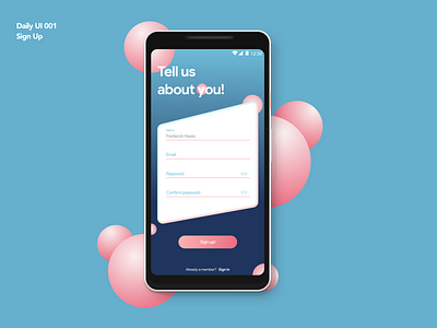 Sign Up | Daily UI 001 app dailyui dailyui 001 log in sign up sketch ui ux