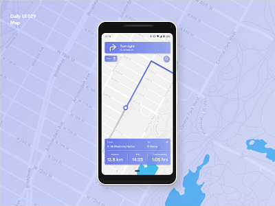 Map | Daily UI 029 android app app card dailyui dailyui029 design gps map maps navigation map ui ux