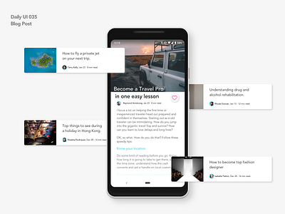 Blog Post | Daily UI 035 35 android app blog blog post blog posts dailyui dailyui035 design ui ux