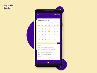 Calendar | Daily UI 038