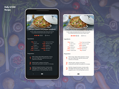 Recipe | Daily UI 040