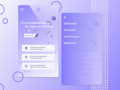 Time Travel Concept Landing Page design landing landing page mobile time time travel travel ui ux