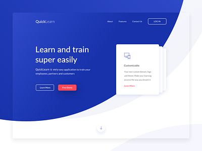 QuickLearn Landing Page