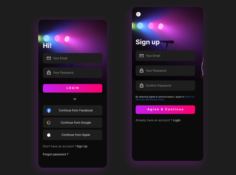 Login & Register by Dwi Putra Bayu on Dribbble