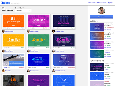 Wonka Updates broadcasting indeed manage preview slides software ui