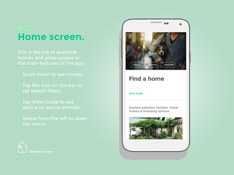 Home screen features by L. Tahan on Dribbble