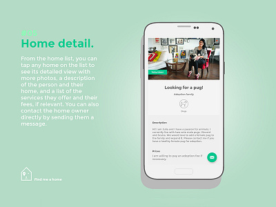 Detail screen android app features home list mobile pets published