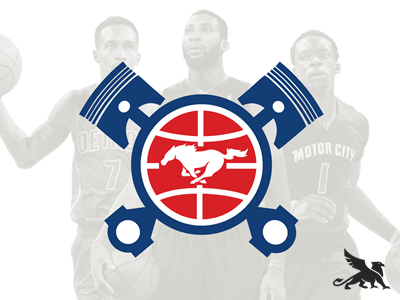 Detroit Pistons Logo Concept basketball design detroit horse logo pistons powerpoint sports