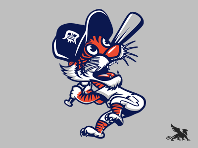 Detroit Tigers Vintage Logo Refresh baseball design detroit logo powerpoint redesign sports tigers vector vintage