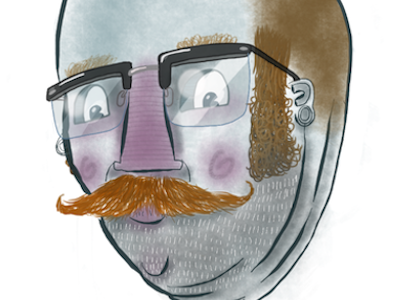 Procreate Hipster craig whitehead ginger glasses hipster illustration ipad moustache procreate stylus
