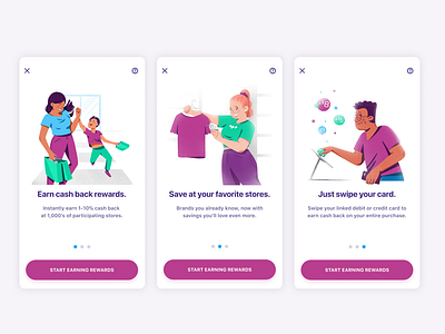 Onboarding - Rewards illustration onboarding product design ux ui