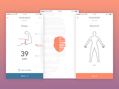 Health iOS mobile app app application fitness flat health ios lifestyle medical mobile