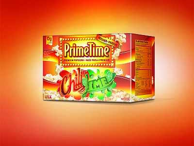 PrimeTime Chili Lime box design color theory design flavor design graphic design layout logo logo design print design product art product design typography