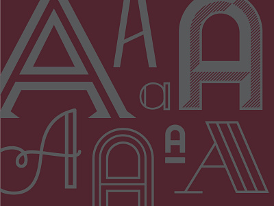 A's art deco letter a pattern