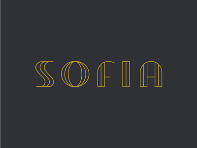 Sofia 03 art deco gold real estate rounded