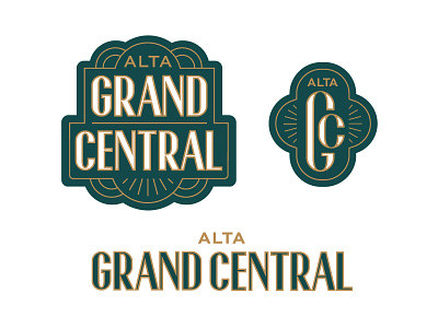 Grand Central art deco chicago espoir logo ornate real estate south loop type treatment