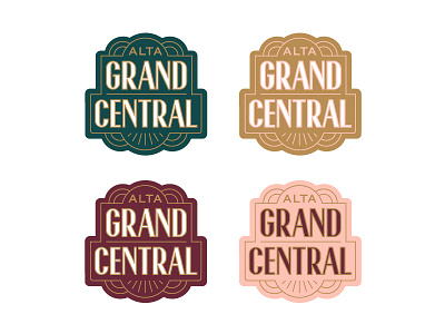 Grand Central art deco color options logos real estate