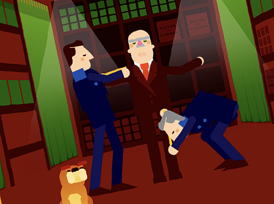 Saville Row animation art direction illustration