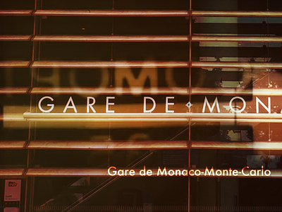 Gare De Monaco art direction typography