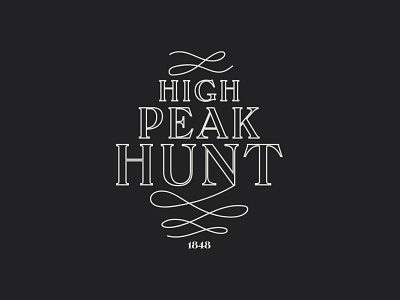 High Peak Hunt - Logomark branding illustration typography