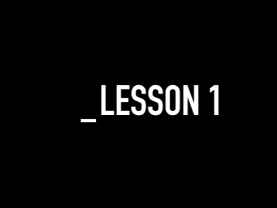 Lesson 1 mograph typography