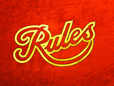 Rules, Standard branding identity illustration logo typography