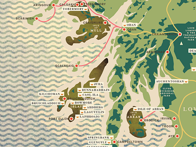 Isle of Mull, Islay & Arran illustration