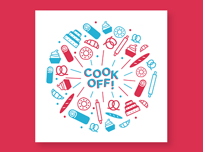 Cook Off baking cakes cookies food graphic illustration
