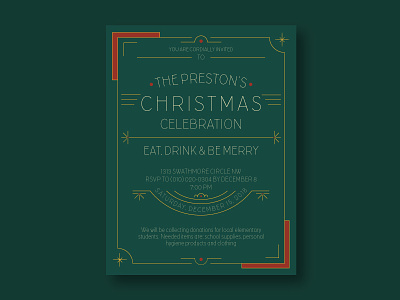 Christmas Party Invite christmas invitation design