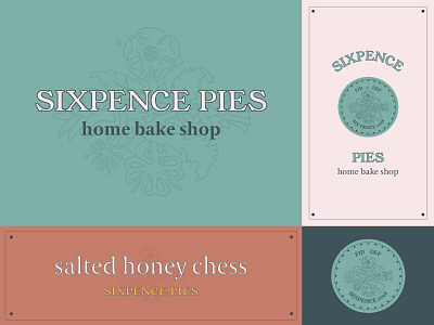 Sixpence Pies Branding bakery logo brand and identity branding logo