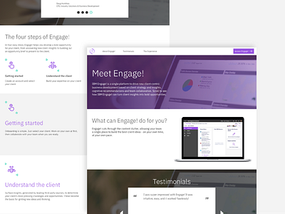 Engage! Site microsite ui web design