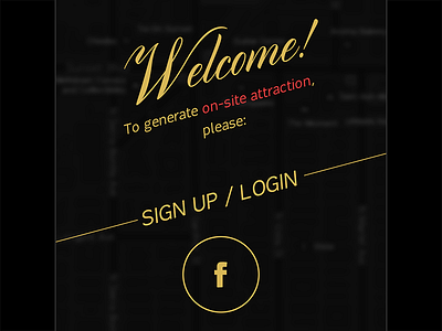 Welcome! classy facebook login magnet sign up welcome welcome screen